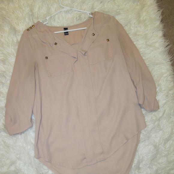 Windsor Women's career office Shirt top Size Medium Cream/tan GUC - Picture 5 of 6